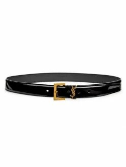 Best deal 🎁 Saint Laurent Patent Leather Logo Buckle Belt 😉