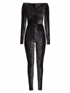 Budget ๐ Saint Laurent Crushed Velvet Twist Jumpsuit ๐