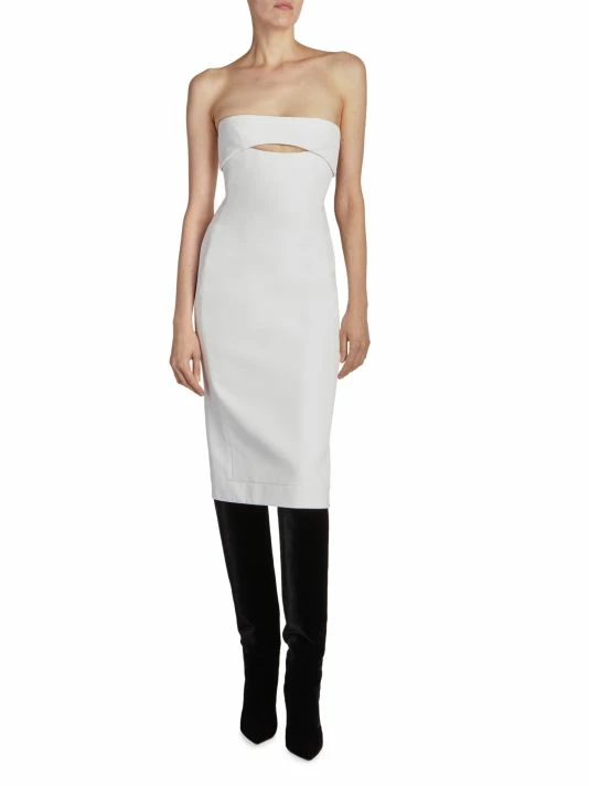 Budget ๐ Saint Laurent Cut-Out Strapless Midi ๐ Dress ๐ - Image 3
