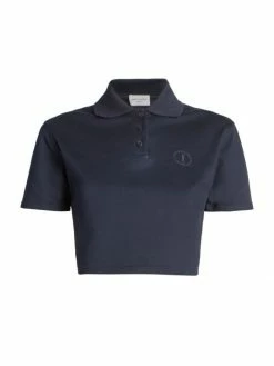 Best deal 🧨 Saint Laurent Logo-Embroidered Cropped Polo 😍