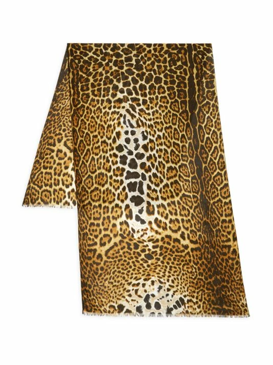 Cheap 👏 Saint Laurent Leopard-Print Silk Scarf 🌟 - Image 3
