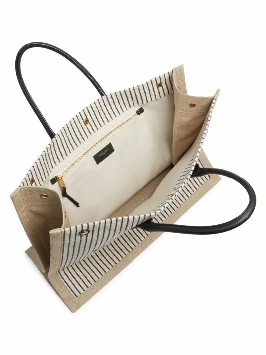 Top 10 ๐ Saint Laurent Rive Gauche Stripe Canvas Tote ๐ - Image 3