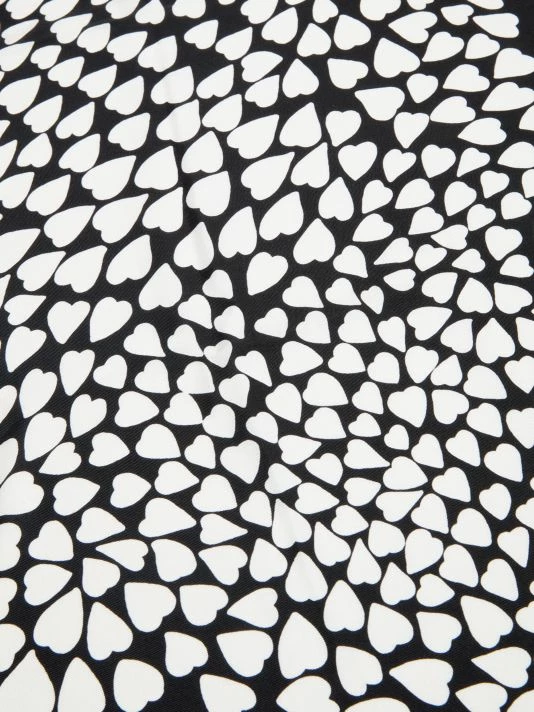 Buy ๐ Saint Laurent Heart-Print Silk Square Scarf โญ - Image 3
