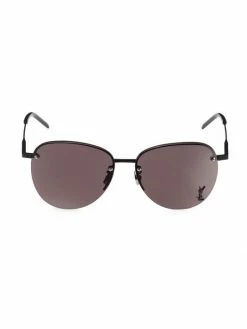 Flash Sale 🔔 Saint Laurent Monogram Pin 61MM Aviator 👓 Sunglasses 🤩