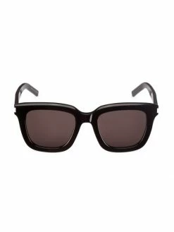 Coupon 😀 Saint Laurent Corner Angle 51MM Rectangular 👓 Sunglasses 🌟