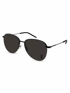Best Sale 🌟 Saint Laurent Metal 61MM Navigator 👓 Sunglasses For Men 🛒