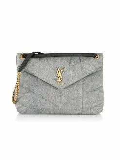 Budget ✨ Saint Laurent Medium Loulou Puffer Fabric Shoulder Bag 😉