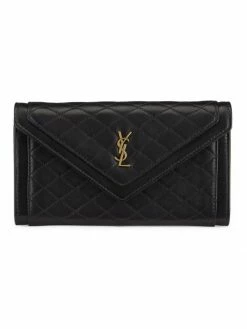 Best reviews of 👍 Saint Laurent Quilted Leather Envelope Wallet Nero 😉
