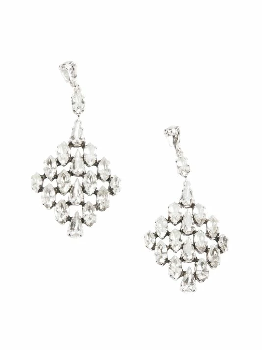 Best reviews of ๐ Saint Laurent Silvertone & Crystal Drop Earrings ๐