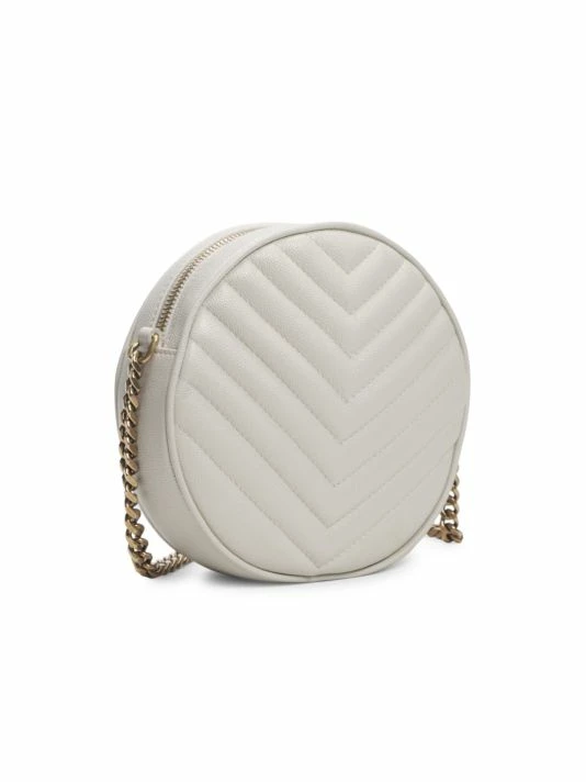 Promo ๐ Saint Laurent Jade Round Matelassé Leather Bag Crema Soft ๐ - Image 4