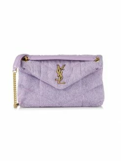 Deals ⭐ Saint Laurent Small Denim Puffer Shoulder Bag 🧨