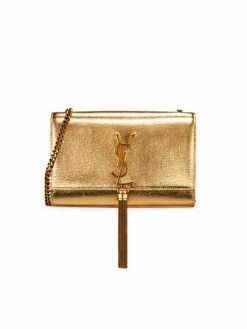Hot Sale 🔔 Saint Laurent Kate Metallic Leather Shoulder Bag 👍