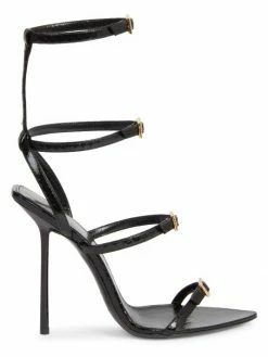 Top 10 🔔 Saint Laurent Snakeskin Leather Strappy 🩴 Sandals 🎉