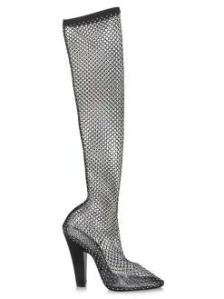 Hot Sale 🧨 Saint Laurent Koller Rhinestone Mesh 🥾 Boots 😍