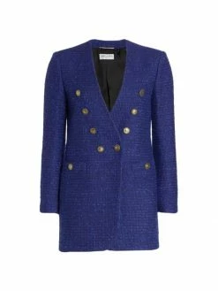 Best reviews of 🔔 Saint Laurent Double-Breasted Tweed Blazer 🔔