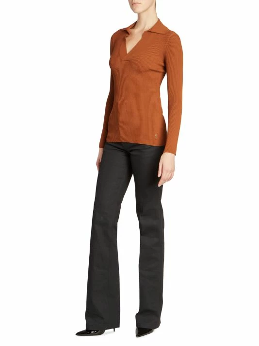 Wholesale ๐ Saint Laurent Rib-Knit Collared Sweater Noir ๐ - Image 2