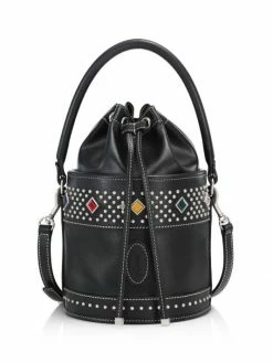 Top 10 🥰 Saint Laurent Small Embellished Leather Bucket Bag 🔥