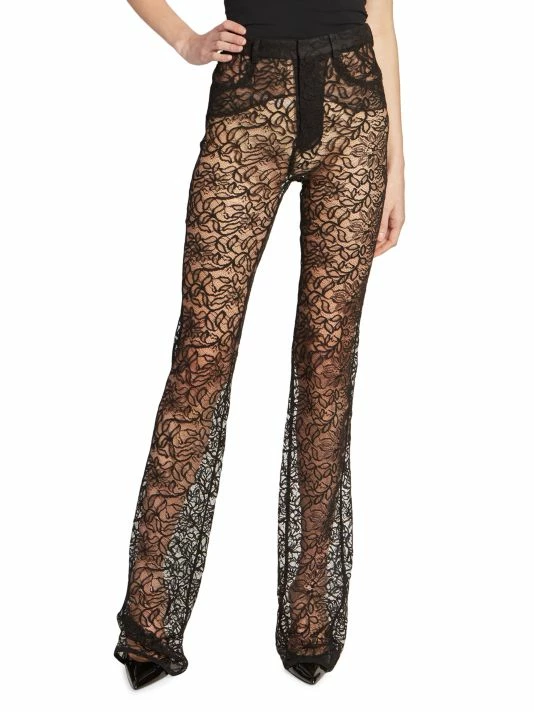 Discount โจ Saint Laurent Sheer Lace Slim-Straight Pants ๐ - Image 3