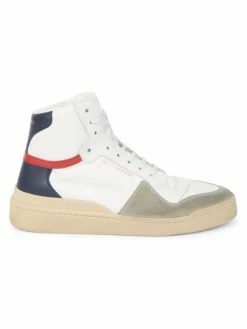 Best Pirce 💯 Saint Laurent SL/24 Leather & Suede High-Tops For Men 🥰