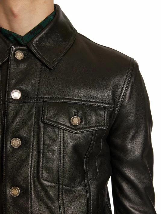 Brand new โ๏ธ Saint Laurent Classic Leather Jacket For Men โ๏ธ - Image 6