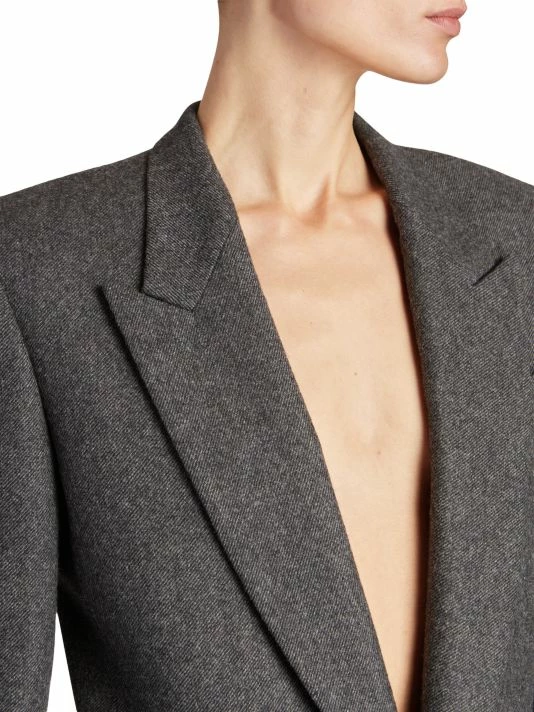 Outlet ❤️ Saint Laurent Wool Chine Blazer 😉 - Image 6