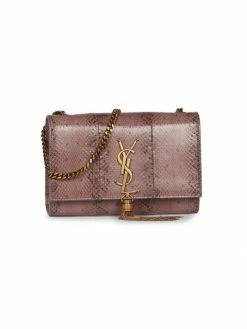 Top 10 🤩 Saint Laurent Kate Tassel Snakeskin Shoulder Bag 😀