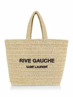 Cheapest 🎉 Saint Laurent Logo Raffia Shopping Bag 🎉