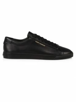 Buy ✨ Saint Laurent Andy Low-Top Leather 👟 Sneakers For Men 😍