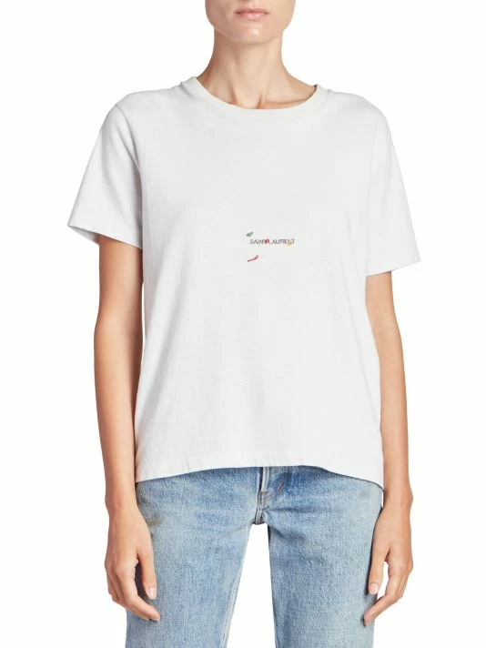 Best Sale ๐ฅ Saint Laurent Splatter Logo T-Shirt ๐ - Image 3