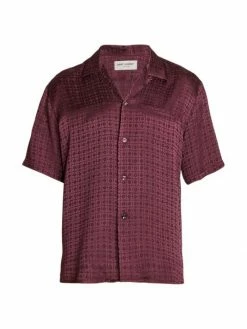 Cheapest 🔔 Saint Laurent Silk Short-Sleeve 👚 Shirt For Men 🥰
