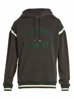 Deals 😍 Saint Laurent Volume Large Logo Hoodie Sweatshirt For Men ✨