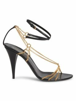 Buy ✨ Saint Laurent Sexy Strappy Chain & Leather 🩴 Sandals ⌛