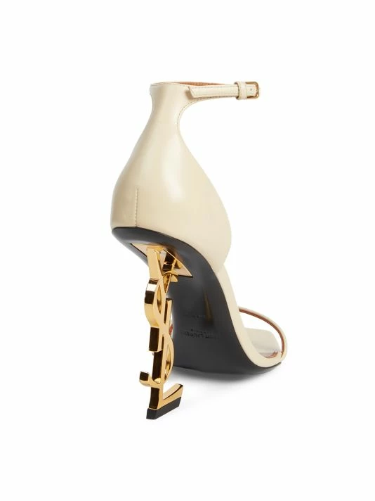 Top 10 ๐ฏ Saint Laurent Opyum Logo-Heel Leather ๐ฉด Sandals ๐งจ - Image 3