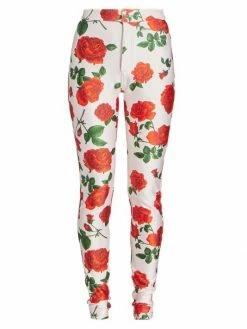 Flash Sale 🧨 Saint Laurent Rose-Print Skinny Pants 🎁