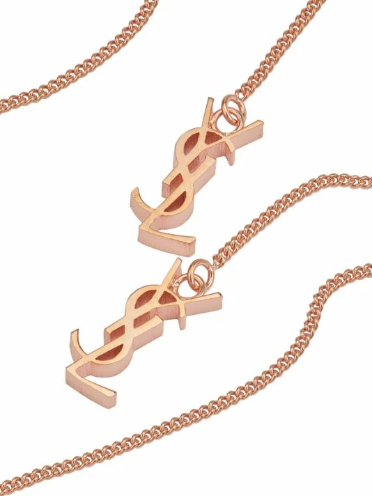 Top 10 👏 Saint Laurent Goldtone YSL Monogram Drop Earrings ❤️ - Image 3