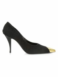 Cheap ⌛ Saint Laurent Vier 90MM Wool Pumps ❤️