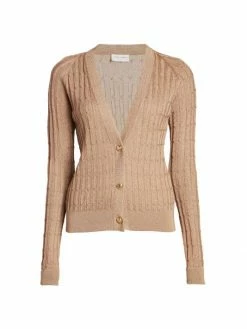 Cheapest 🎁 Saint Laurent Cable-Knit V-Neck Cardigan 🎁
