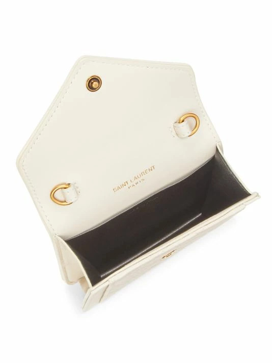 Best Pirce ๐ฏ Saint Laurent Mini Gaby Quilted Leather Micro Bag-On-Chain Blancv Intage ๐ - Image 3