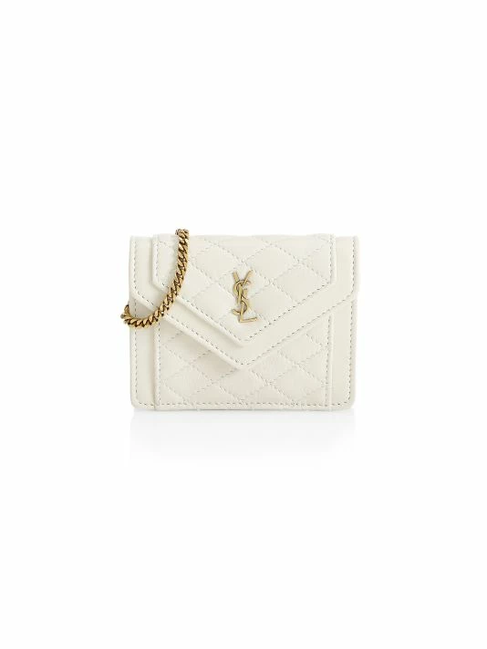 Best Pirce ๐ฏ Saint Laurent Mini Gaby Quilted Leather Micro Bag-On-Chain Blancv Intage ๐ - Image 6