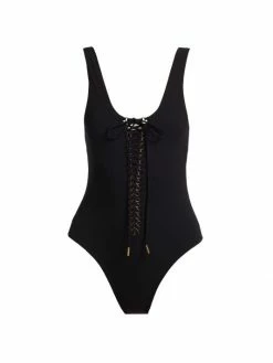 Deals 😉 Saint Laurent Lace-Up One-Piece 🩱 Swimsuit 🥰