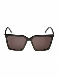 Outlet 🛒 Saint Laurent Corner Angle 56MM Rectangular 👓 Sunglasses 😉