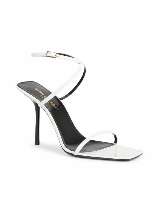 Buy ๐ Saint Laurent Leather High-Heel ๐ฉด Sandals ๐งจ - Image 2