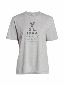 Promo ❤️ Saint Laurent Cotton Graphic T-Shirt 👏