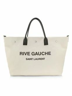New ๐ Saint Laurent Rive Gauche Canvas Tote Bag For Men โ๏ธ