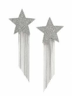 Brand new 🎉 Saint Laurent Star & Chain Clip-On Drop Earrings 💯