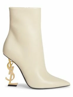 Best deal 💯 Saint Laurent Opyum Logo-Heel Leather Pointed Booties 🥰