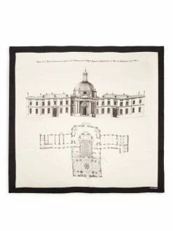 Outlet 🧨 Saint Laurent Archi Bellecha Silk Square Scarf 😉