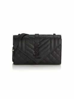 Buy 🤩 Saint Laurent Small Logo Mix Matelassé Leather Satchel ✔️