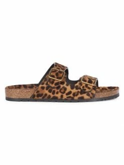 Cheapest ✨ Saint Laurent Jimmy Leopard-Print Calf Hair Slides ✔️