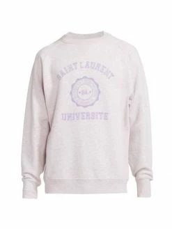 Discount 👏 Saint Laurent Oversized Logo Sweatshirt For Men ❤️